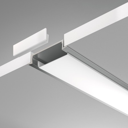 Aluminum profile built-in Led Strip Alm003S-2M, 200x3.04x0.6 cm, silver color-1