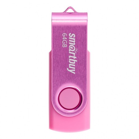 Flash drive Smartbuy Twist, 64 GB, USB 2.0, th Up 25 MB/s, PLO up to 15 Mb/s, pink-1