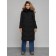 Coat insulated winter female, size 50, black color