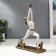 Polystone souvenir "Girl in a warrior pose, with cats" Pink 25x18.7x6.4 cm