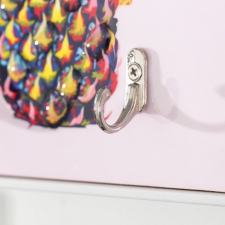 Decorative hooks 2 hooks "pineapple and geometry" 19x24 cm-2
