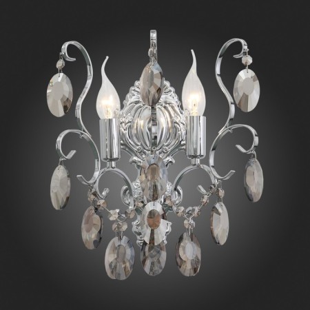 Sconces st. SL846.101.02. OoreCchini. 2x40 watts, E14, 25.5x38 cm, dark chromium color-2
