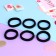 Hair gum "Zayushka" (set 6 pcs) with love, 4 cm, black