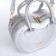 Bag Women's Cross-Bodi with a zipper, silver color