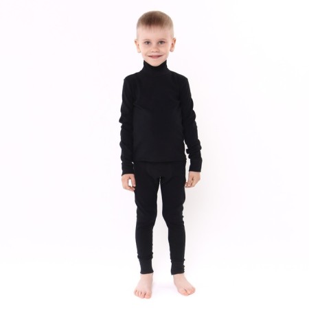 The set for the boy thermo (turtleneck, pants), dark blue color, height 116 cm (32)