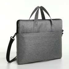 Lighting laptop bag, external pocket, gray color