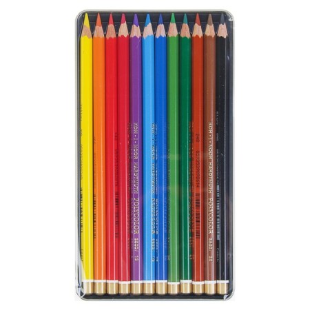 Pencils KOH-I-NOOR 3822 Polycolor art, soft, 12 colors, in a metal pencil case-2