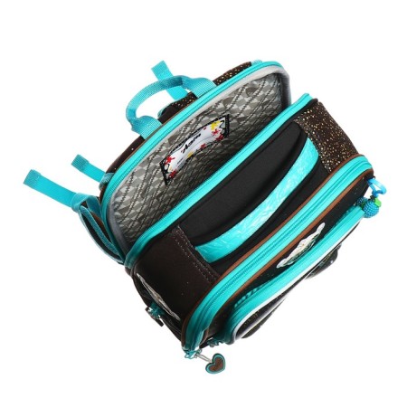 Frame backpack 35 x 26 x 14 cm, Across HK22, filling: bag, pencil case, blue HK22-9-7