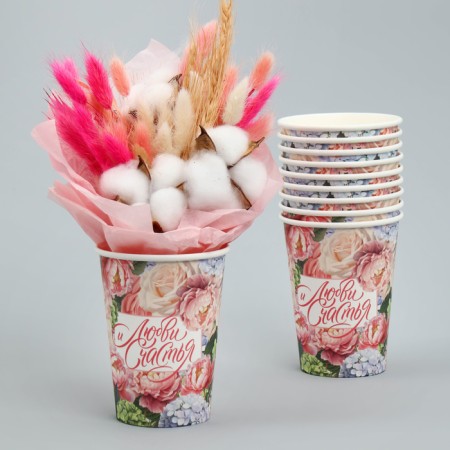 A glass for flowers "Love", 350 ml-3