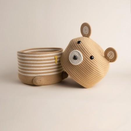 Bear weaving basket "Bear", 25x26x41 cm-1