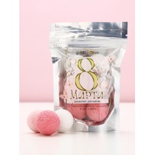 Set of bath bombs Pure happiness “Since March 8!”, 6x20 g, peony aroma