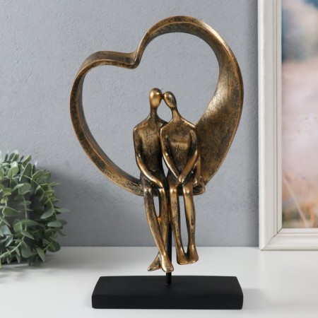 Polystone souvenir "Two in the heart" for metal 19.4x10.4x31.5 cm