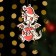 Christmas tree toy "Dragon 2024", wood, two -layer, red