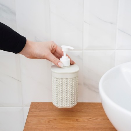 Lapal dispenser "Knitting", 500 ml, color white rattan-8