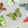 Butterflies cardboard "leaves" set 12 pcs h = 4-10 cm