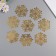 Stick paper, plastic "snowflake-ldinka" gold set 8 pcs 9.5x8.5 cm