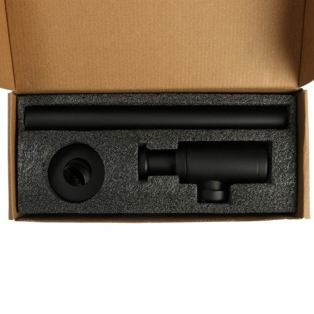 Siphon Zein English, for the sink, bottle, cylindrical, 1 1/4 "x 32 mm, zinc, black-6