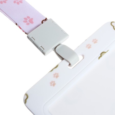 Badge horizontal external size 10 x 7.8 cm, internal size 5.2 x 8.2 cm, tape 42 cm, with a pattern "Paws"-4