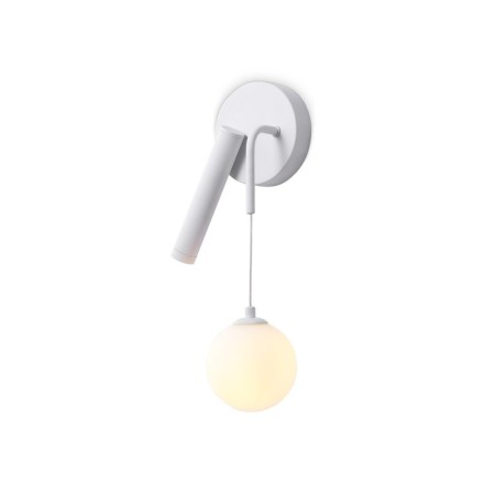 LED LED wall -mounted lamp with an interchangeable Ambrella Light, Linetech, FL66383, G9, 2 W, 150LUM, 4200K, white, white matte color