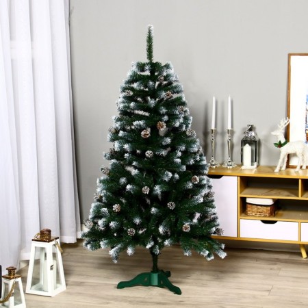 Artificial Christmas tree "taiga" elite snow -white (with cones) 150 cm