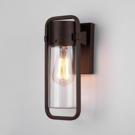 Street lamp Elektrostandard, Lab, 126x120x295 mm, E27, brown color-1