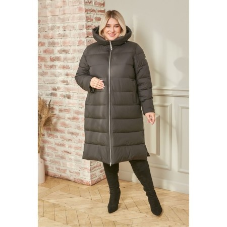 Female coat, size 56, black color-1