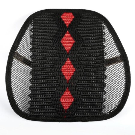 Orthopedic back on the seat reinforced, rhombus, 38 × 39 cm, black-1