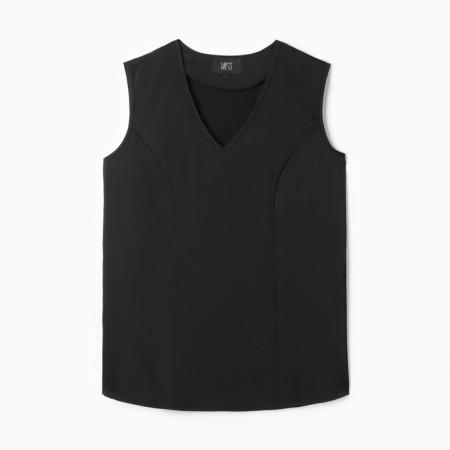 Топ шелковый MIST plus-size, р. 58. черный-3