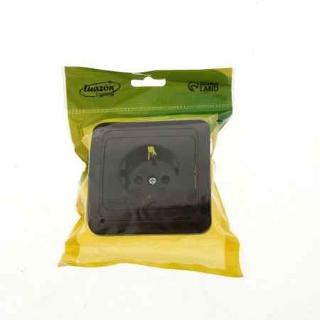 Single socket with Luazon Lighting "Orion", 16 a, hidden, with salary, black-3