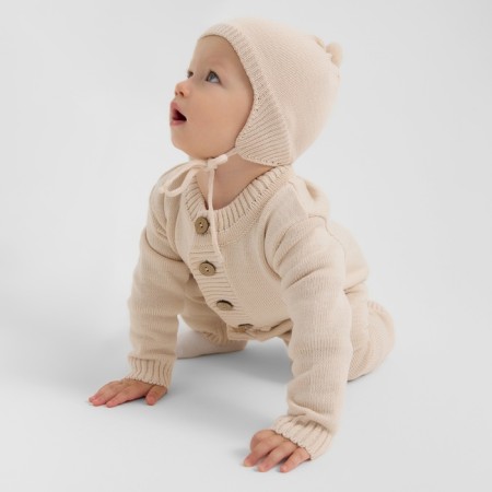 Combine Children's Knitted Minaku, height 92-98, beige color-5