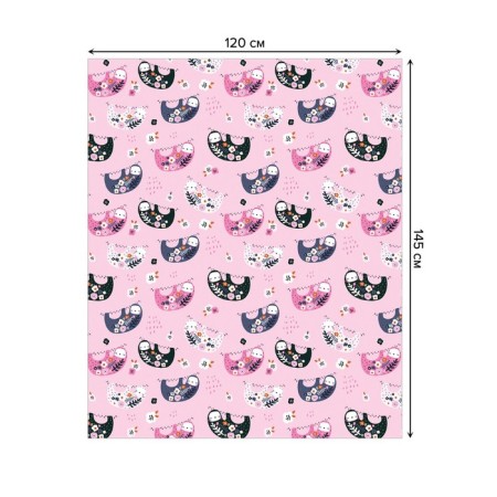 Tables on the table "Flower sloths", rectangular, oxford, size 120x145 cm-1