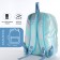 Youth backpack on lightning from textiles, blue color