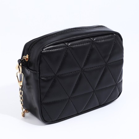 Bag Cross-Bodi with a zipper, black color-2
