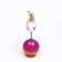 The mouse-worship of artificial fur on the ball, 11 x 5 cm violet/orange