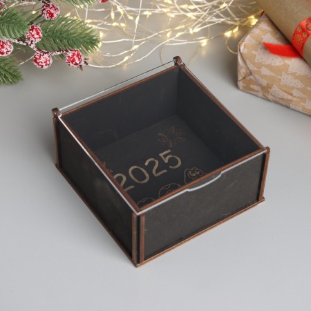 New Year's box "Snake, snowflakes" 6x12x12 cm-2