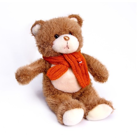 Soft toy "Bear with a scarf", color mix