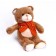 Soft toy "Bear with a scarf", color mix
