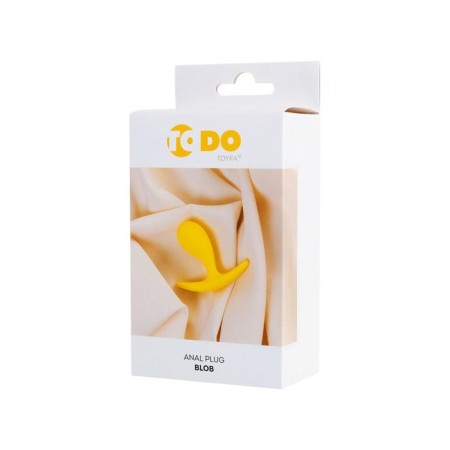 Anal plug Blob, silicone, yellow color, 5.5 cm, d = 2.1 cm-3