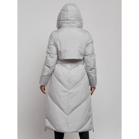 Coat insulated winter feminine, size 42, color light gray-15