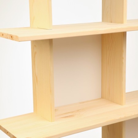 Shelf hinged riff, 90x22x90, pine array-4