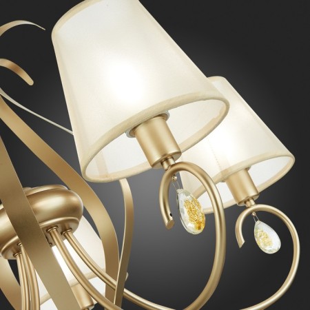 Suspended EVOLUCE lamp. Sle111403-05. Foggia. 5x40 watts, E14, 68x68x57 cm, Shampan-6
