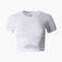 Women's T -shirt shortened, white color, size 46 (l)