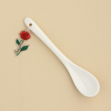 Spoon souvenir "happiness", ceramics, 2.5 x 12.5 cm.-1