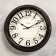 Wall clock, series: classic, smooth move, d = 31 cm, glass printing, brown
