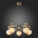 Suspended EVOLUCE lamp. Sle106303-05. Pechio. 5x60 watts, E27, 62x62x22 cm, bronze color