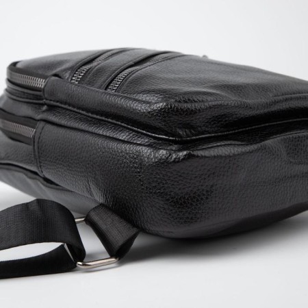 Sling bag, artificial leather, black color-2