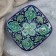 Salennik Rishtan ceramics "Flowers", 19 cm, blue