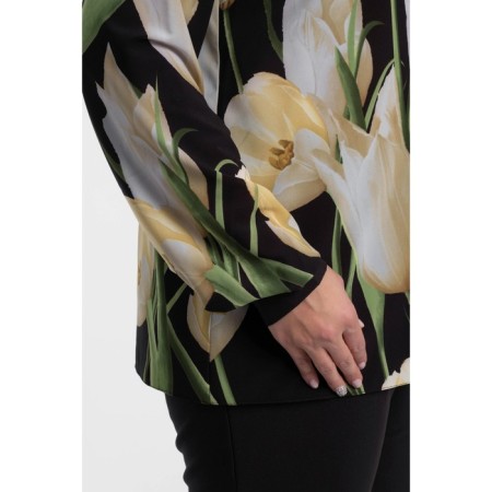 Female shirt, size 52, black color-1