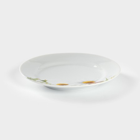 Porcelain plate "Chamomile", D = 17 cm, white-4