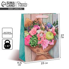 Package Gift Laminated Vertical, packaging, “Congratulations!”, Ml 23 x 27 x 11.5 cm